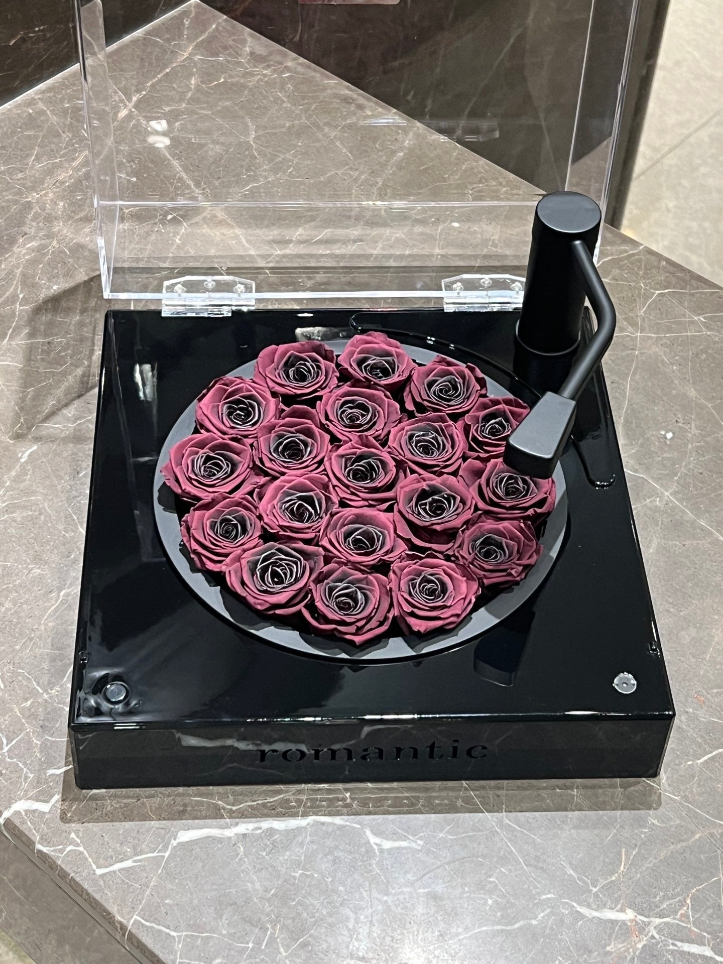 Everlasting Rose Heart Bluetooth Speaker - Eternal Love Musical Gift Box for Women