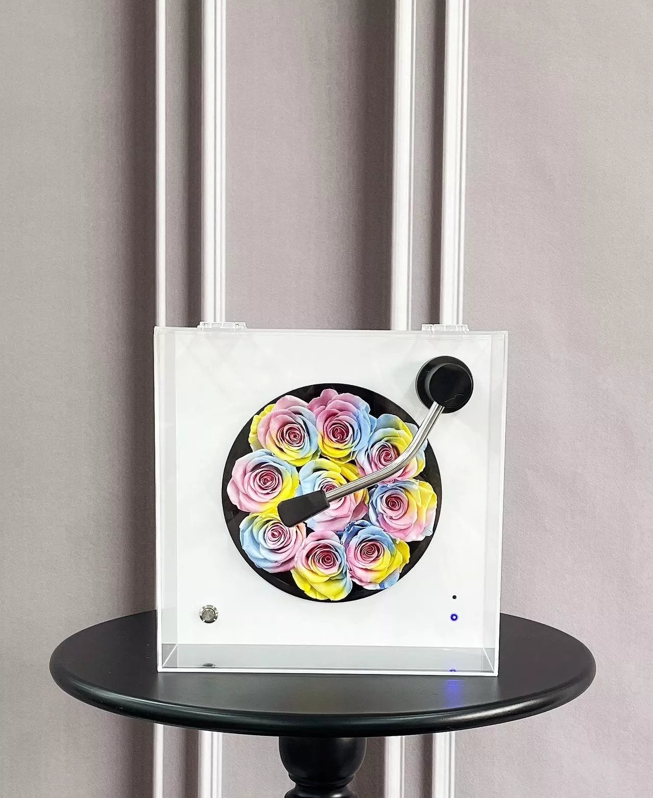 Preserved Rose and Bluetooth Speaker - Wedding Anniversary Gift for Her, Permanent Birthday Gift for Loved Ones