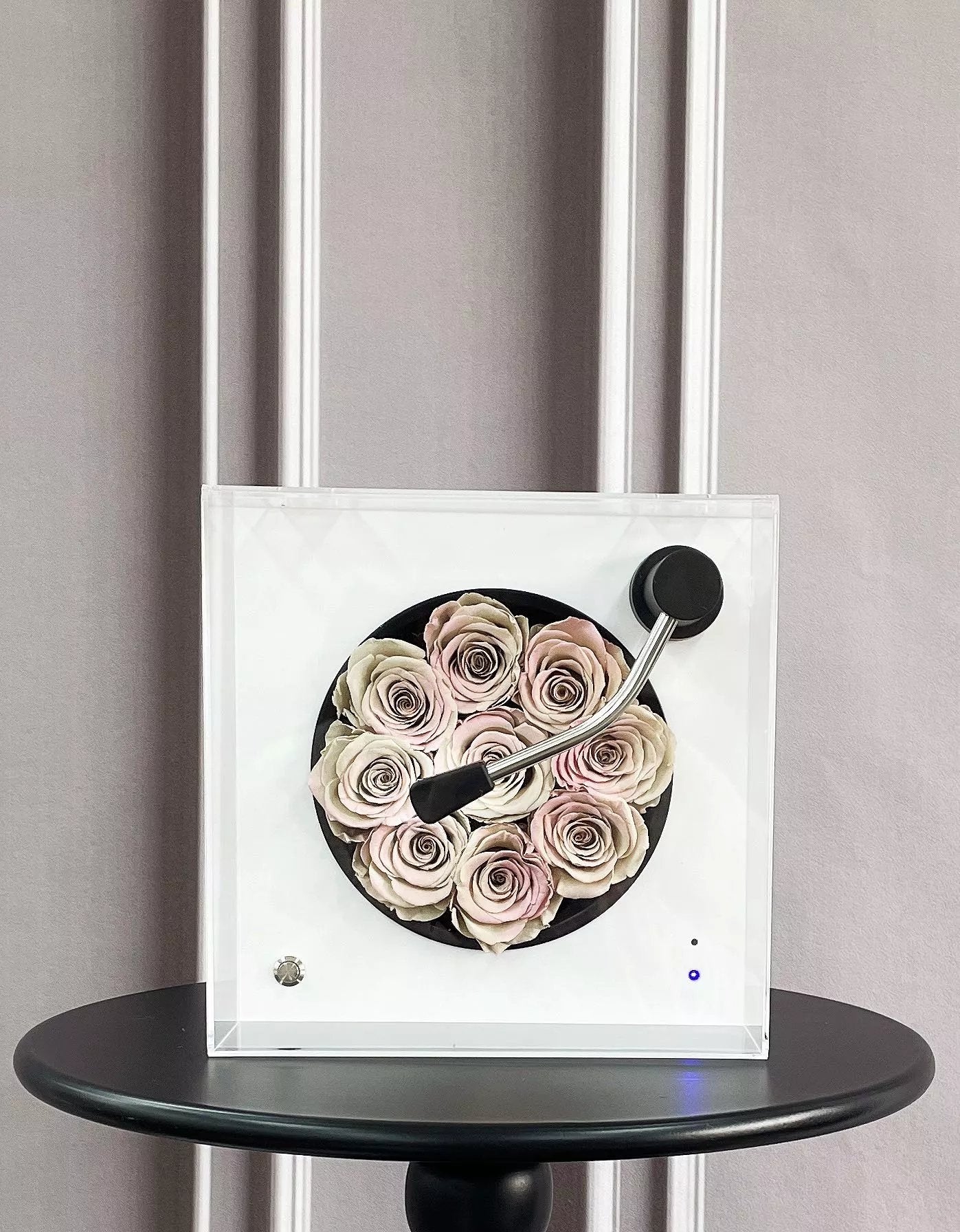 Preserved Rose and Bluetooth Speaker - Wedding Anniversary Gift for Her, Permanent Birthday Gift for Loved Ones