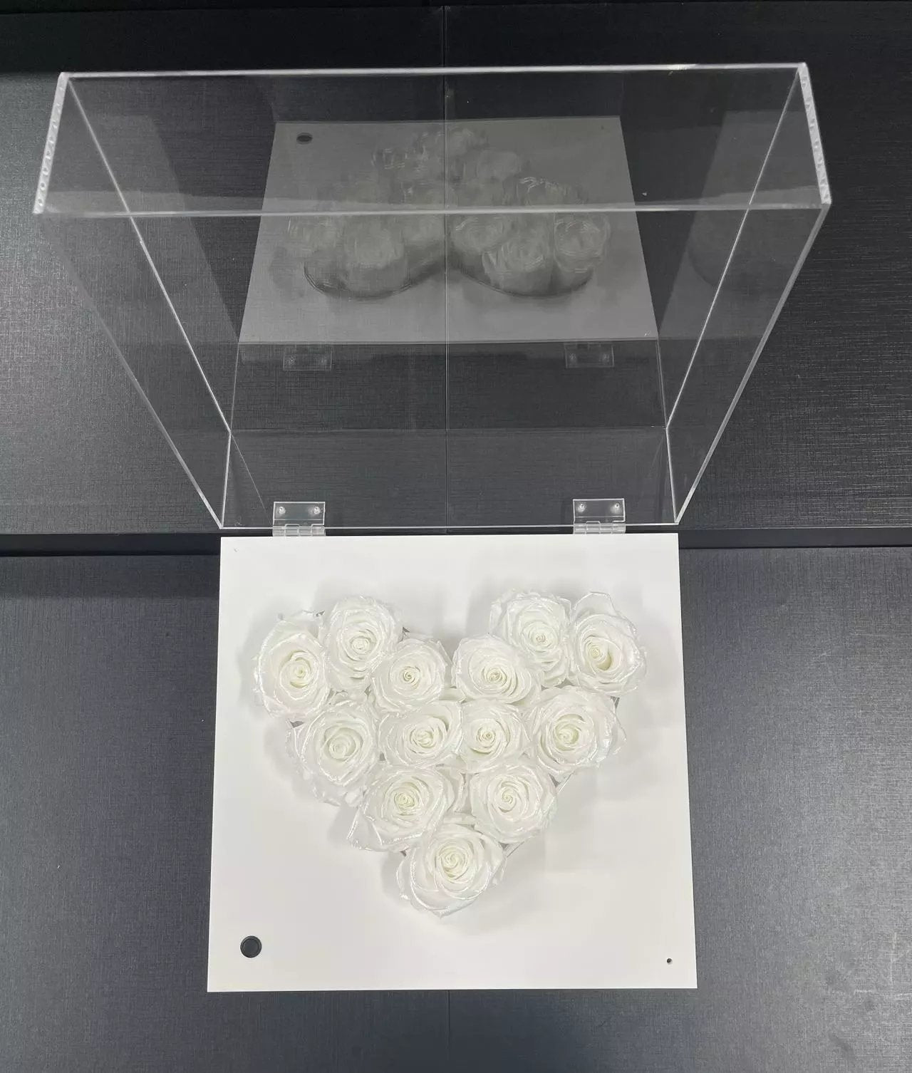 Modern Bluetooth Speaker with Eternal Rose Centerpiece - Home Decor and Gift Idea