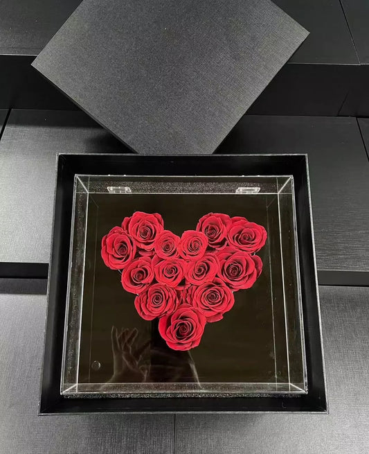 Romantic Gift for Women: Preserved Rose and Bluetooth Music Box with LED Lights