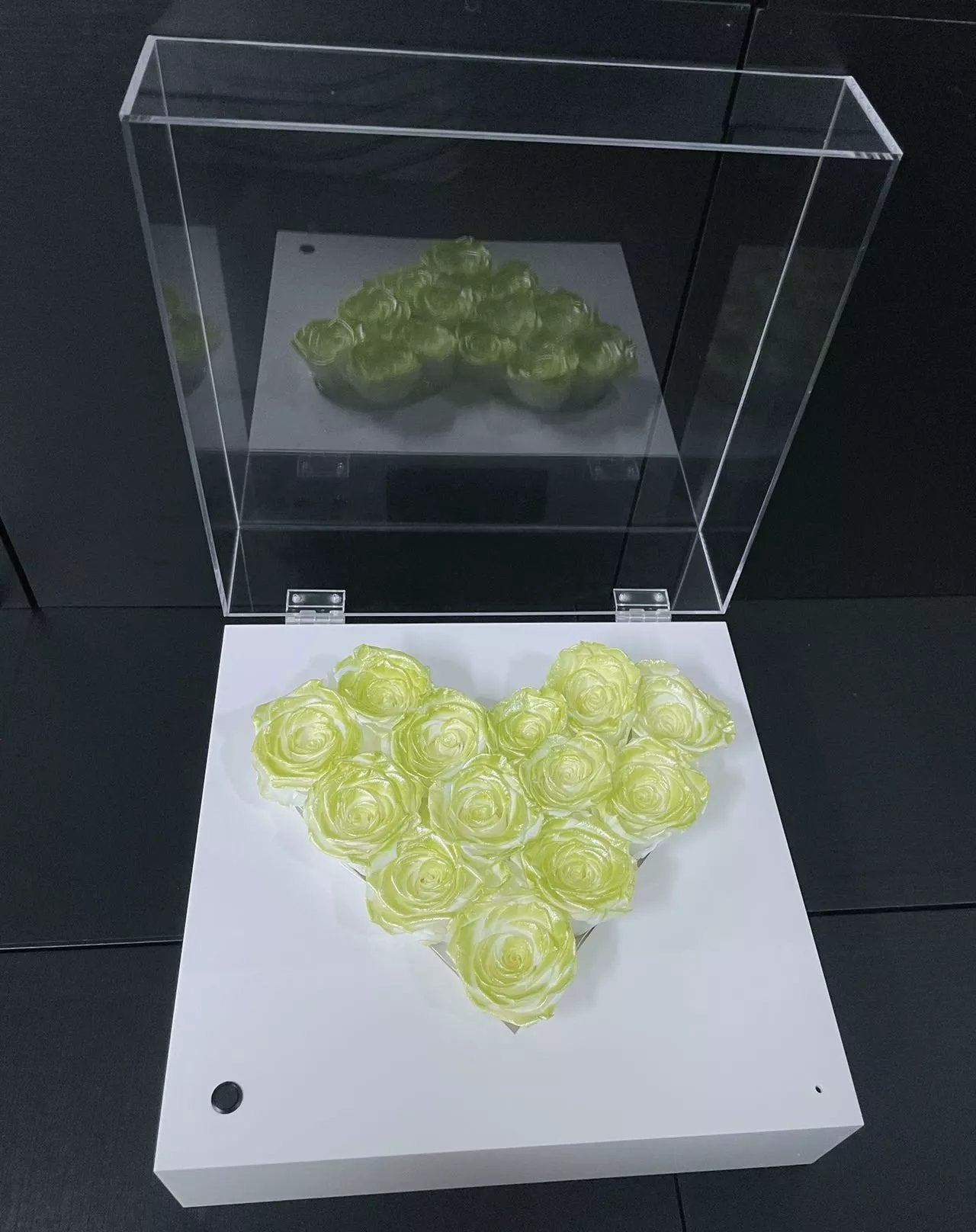 Modern Bluetooth Speaker with Eternal Rose Centerpiece - Home Decor and Gift Idea