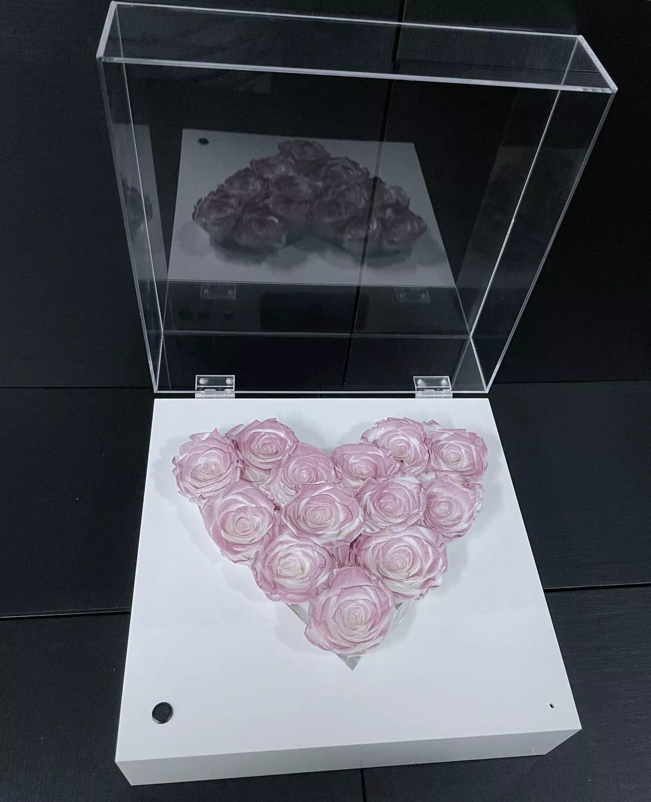 Modern Bluetooth Speaker with Eternal Rose Centerpiece - Home Decor and Gift Idea