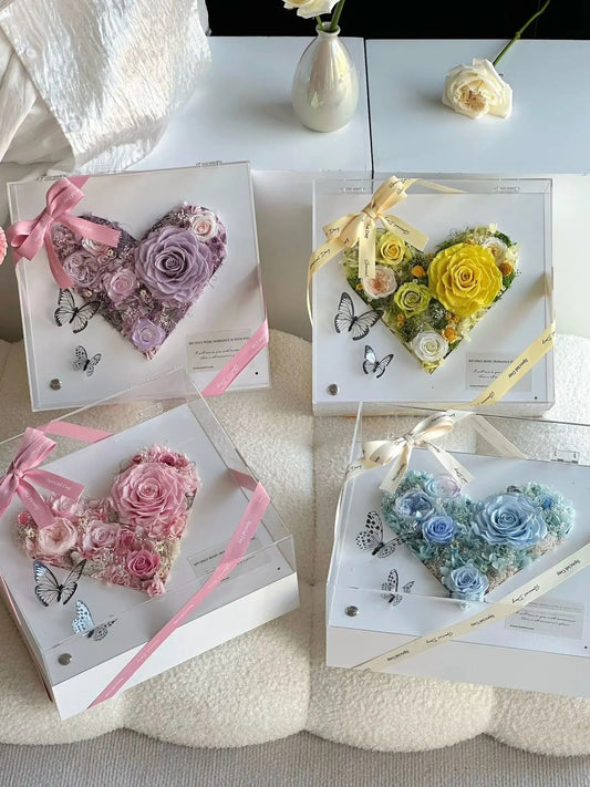 Long Lasting Preserved Rose and Crystal Clear Bluetooth Speaker - Gift for Him & Her