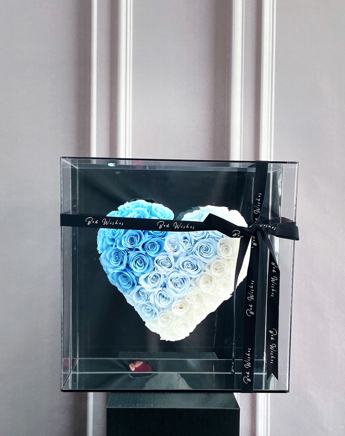 💝 Magnetic Rose Heart Mirror Decal - No Residue Romantic Gift for Her, Birthday/Christmas Home Accent