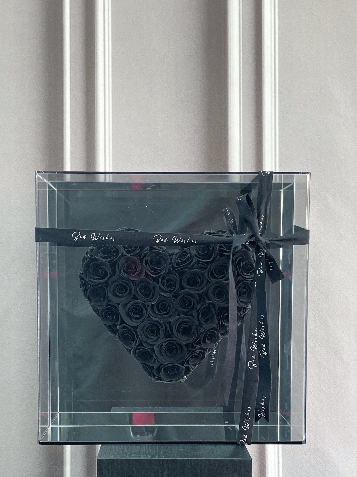 💝 Magnetic Rose Heart Mirror Decal - No Residue Romantic Gift for Her, Birthday/Christmas Home Accent