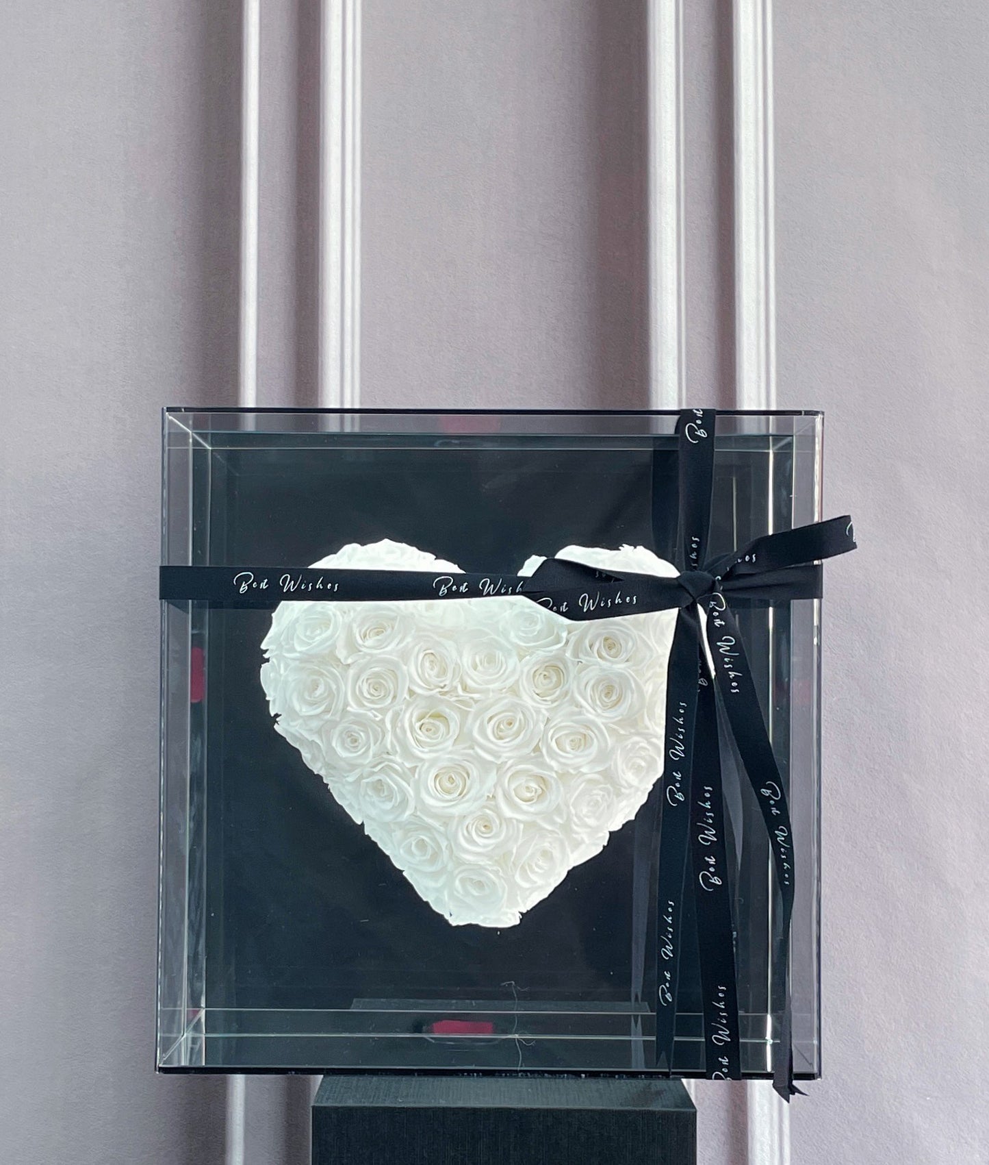 💝 Magnetic Rose Heart Mirror Decal - No Residue Romantic Gift for Her, Birthday/Christmas Home Accent