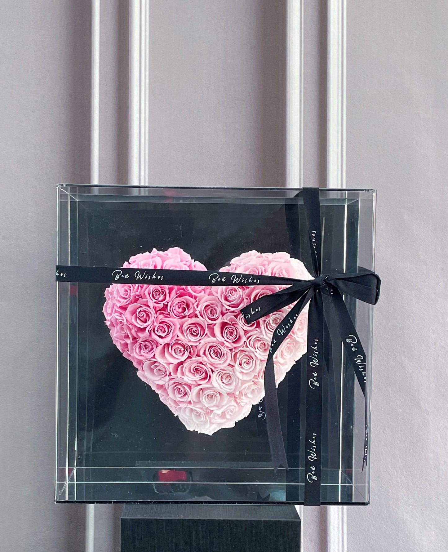 💝 Magnetic Rose Heart Mirror Decal - No Residue Romantic Gift for Her, Birthday/Christmas Home Accent