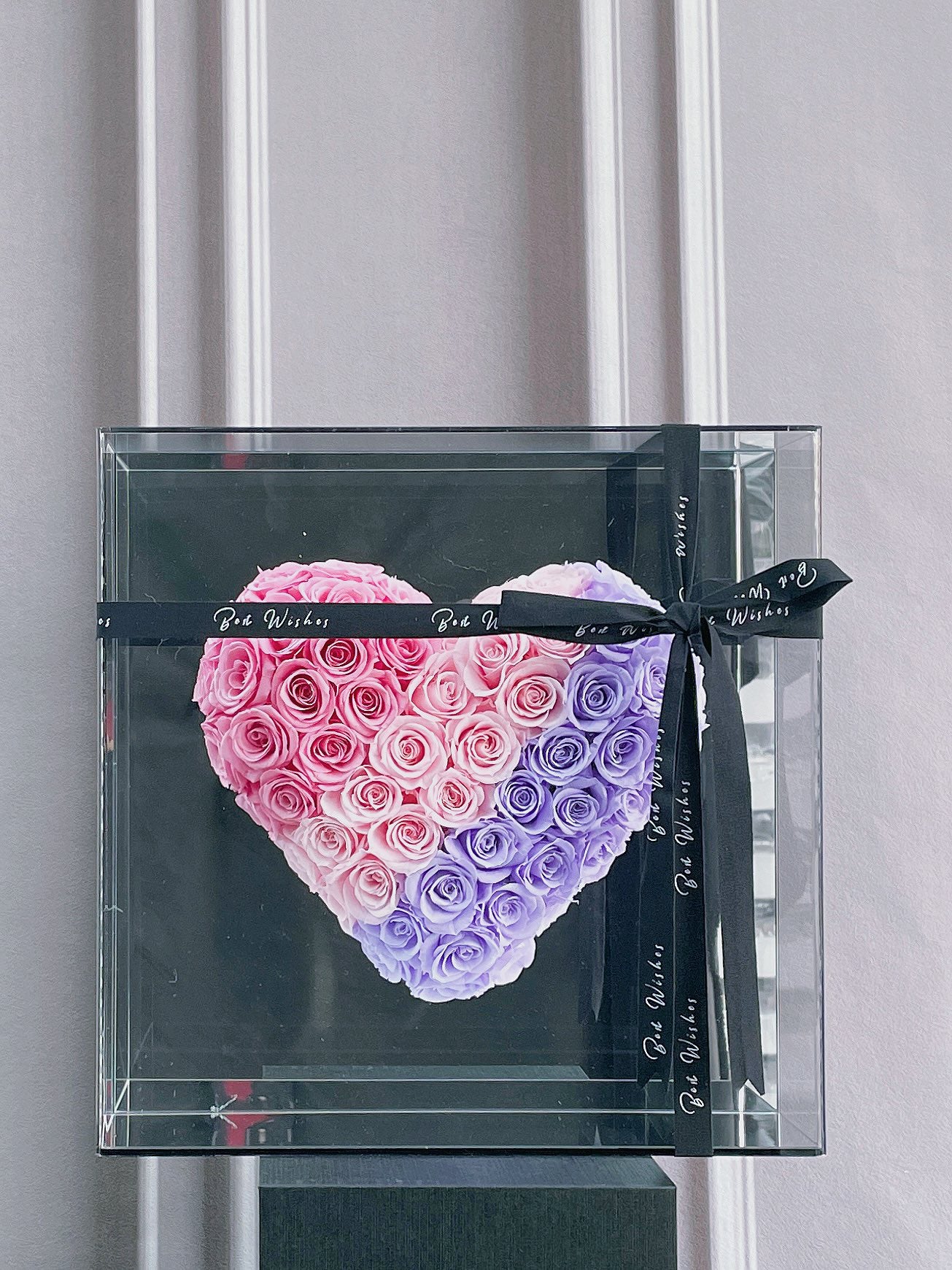 💝 Magnetic Rose Heart Mirror Decal - No Residue Romantic Gift for Her, Birthday/Christmas Home Accent