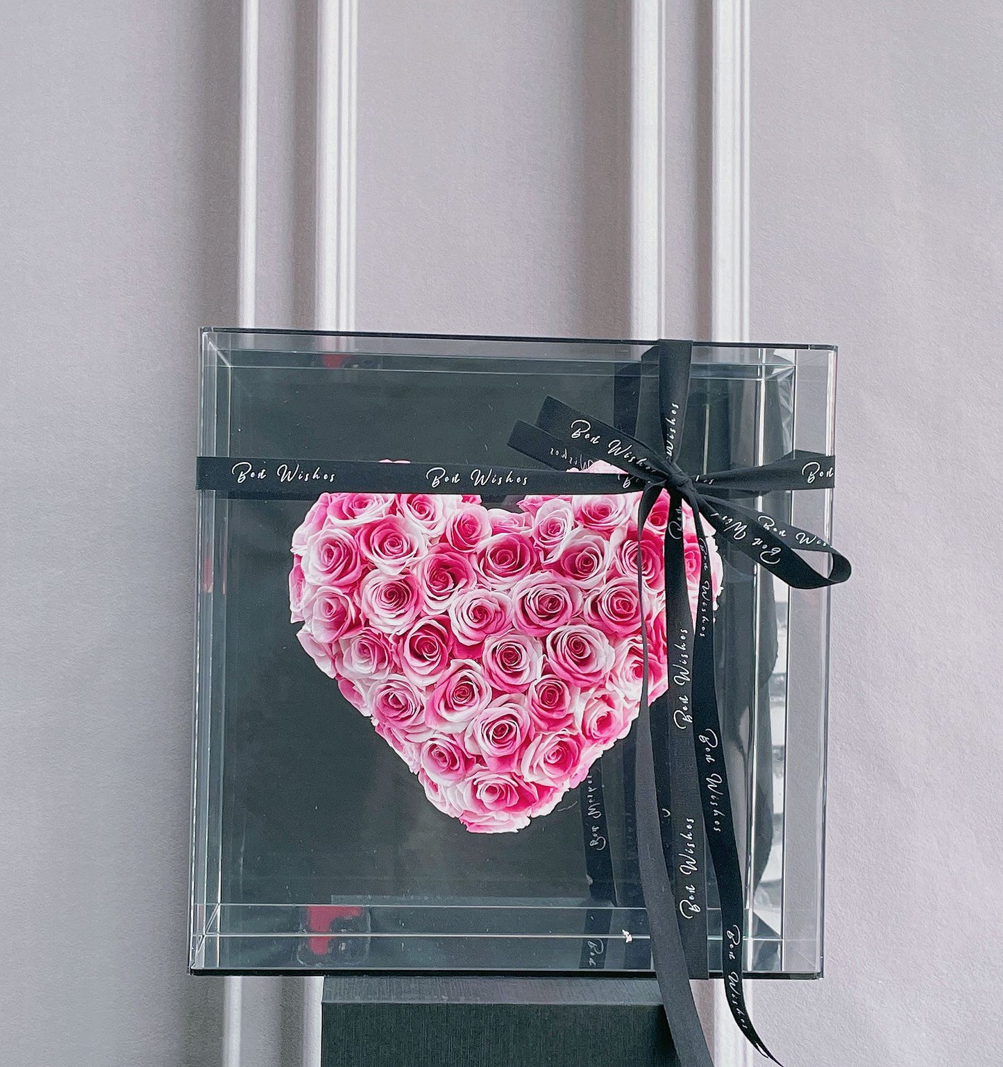 💝 Magnetic Rose Heart Mirror Decal - No Residue Romantic Gift for Her, Birthday/Christmas Home Accent