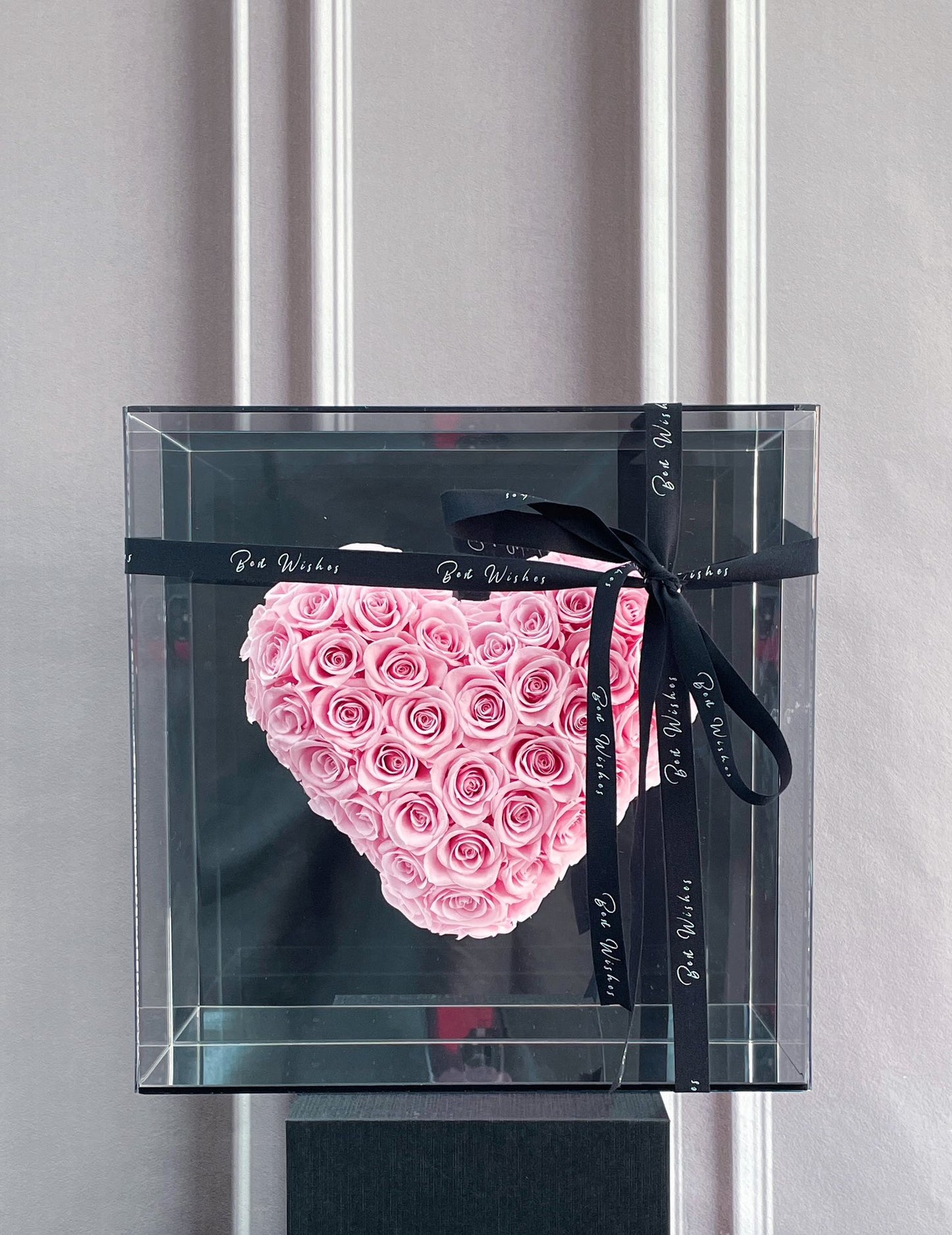 💝 Magnetic Rose Heart Mirror Decal - No Residue Romantic Gift for Her, Birthday/Christmas Home Accent