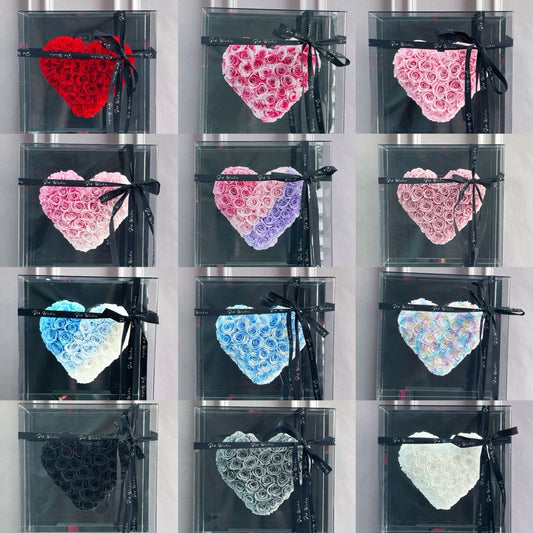 💝 Magnetic Rose Heart Mirror Decal - No Residue Romantic Gift for Her, Birthday/Christmas Home Accent