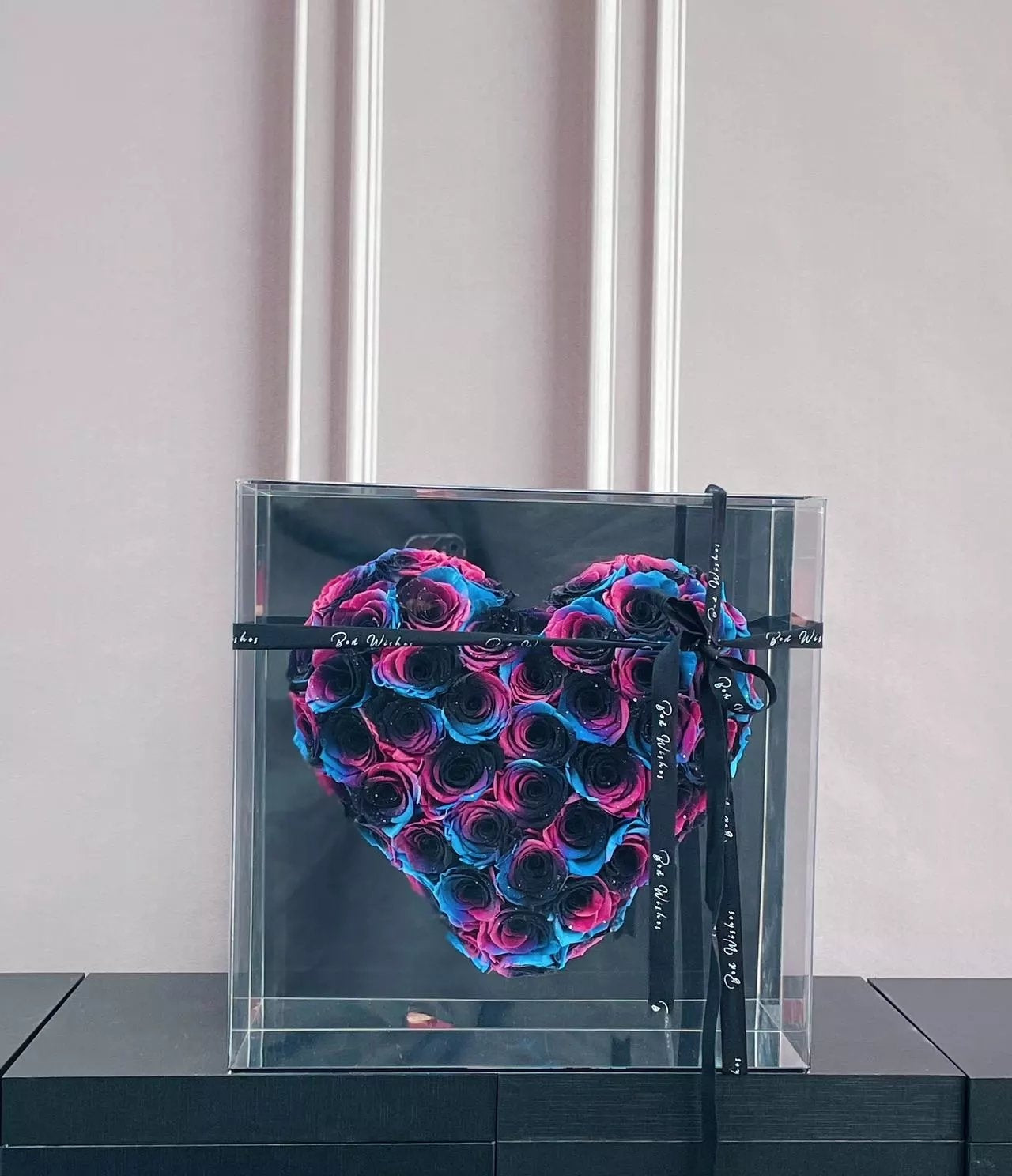 Luxury Preserved Real Rose Mirror Heart - Unique Valentine's Gift for Her, Ready-to-Gift Boxed Romance for Anniversary