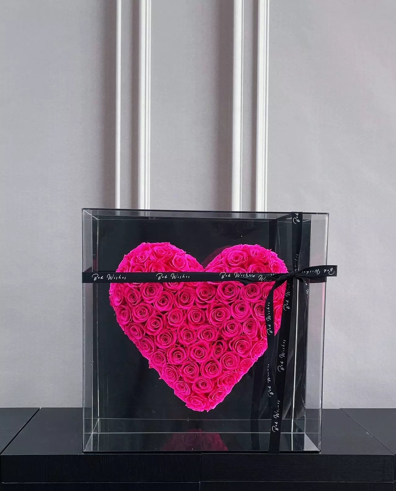 Luxury Preserved Real Rose Mirror Heart - Unique Valentine's Gift for Her, Ready-to-Gift Boxed Romance for Anniversary