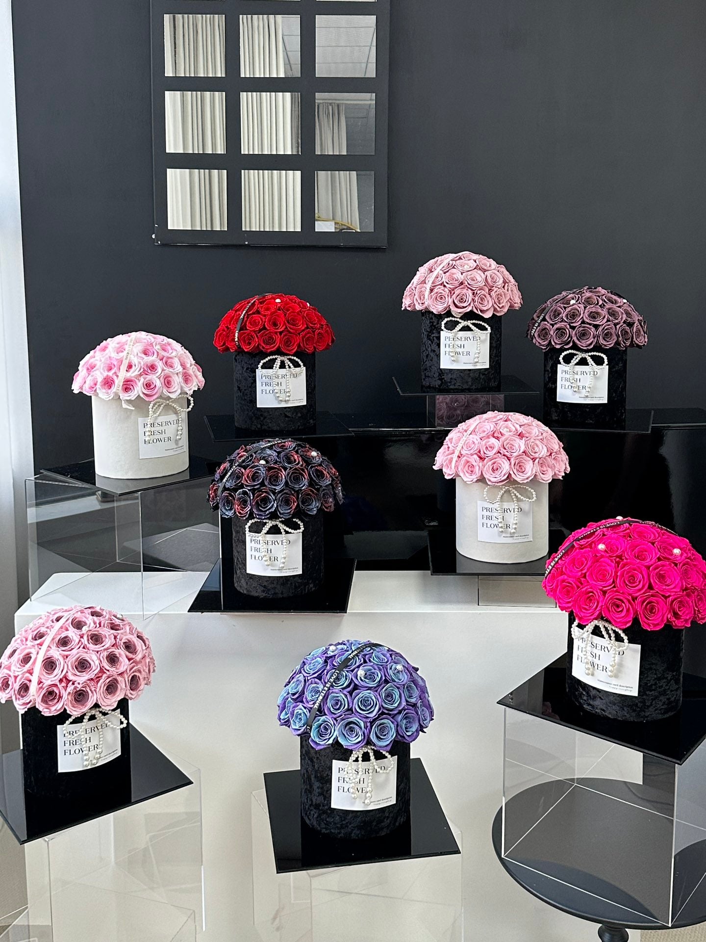 Long-Lasting Preserved Rose Hug Bucket - Timeless Flower Arrangement, Heartfelt Gift for Anniversary & Birthday Celebrations