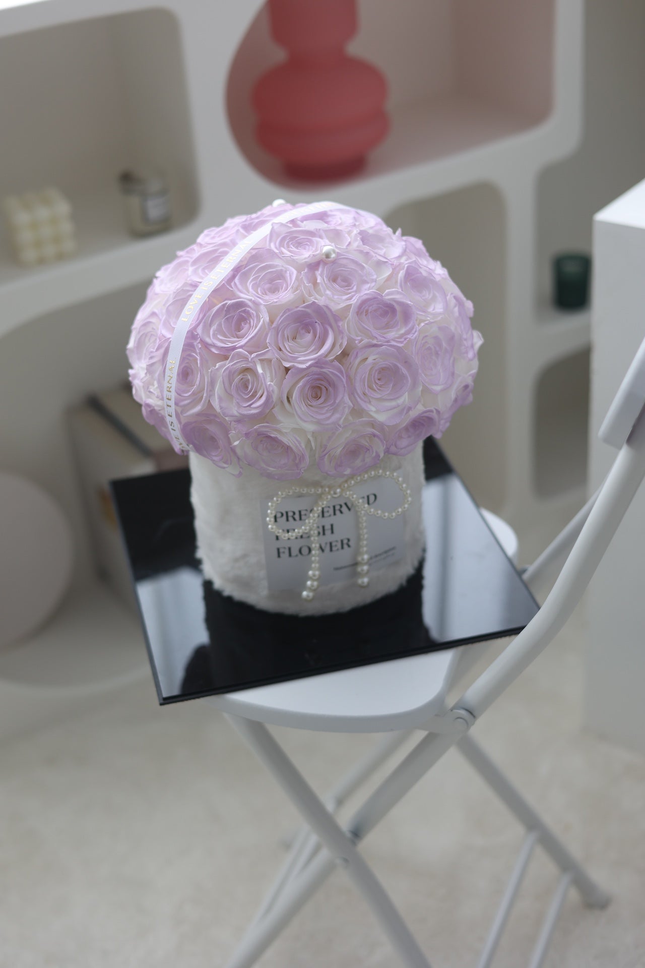Preserved Flower Rose Hug Bucket - Long-Lasting Beauty, Eternal Love Token, Perfect Gift for Girlfriend & Wife
