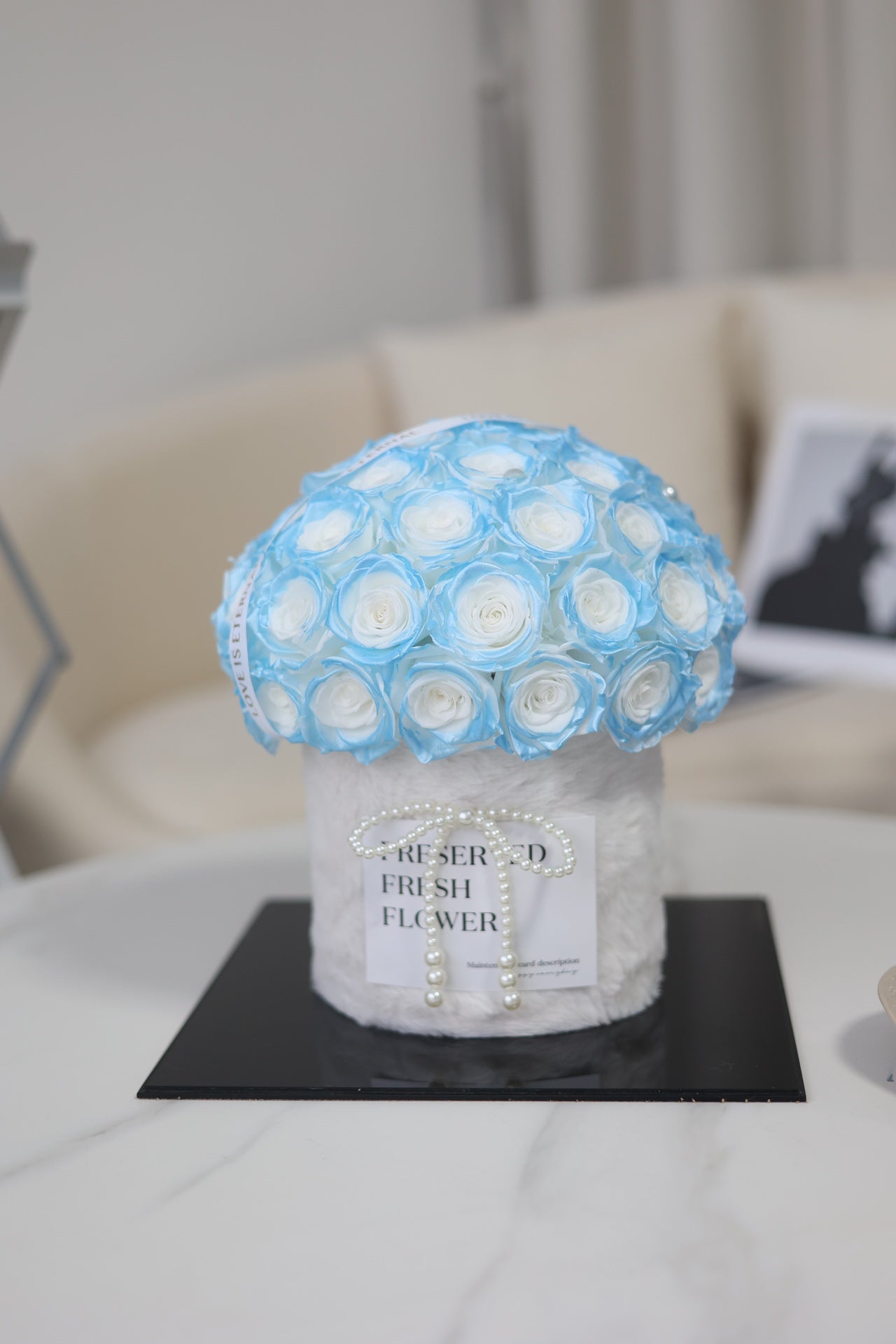 Luxury Preserved Rose Hug Bucket - Everlasting Blooms, Timeless Affection Gift, Great for Christmas & Valentine's Day