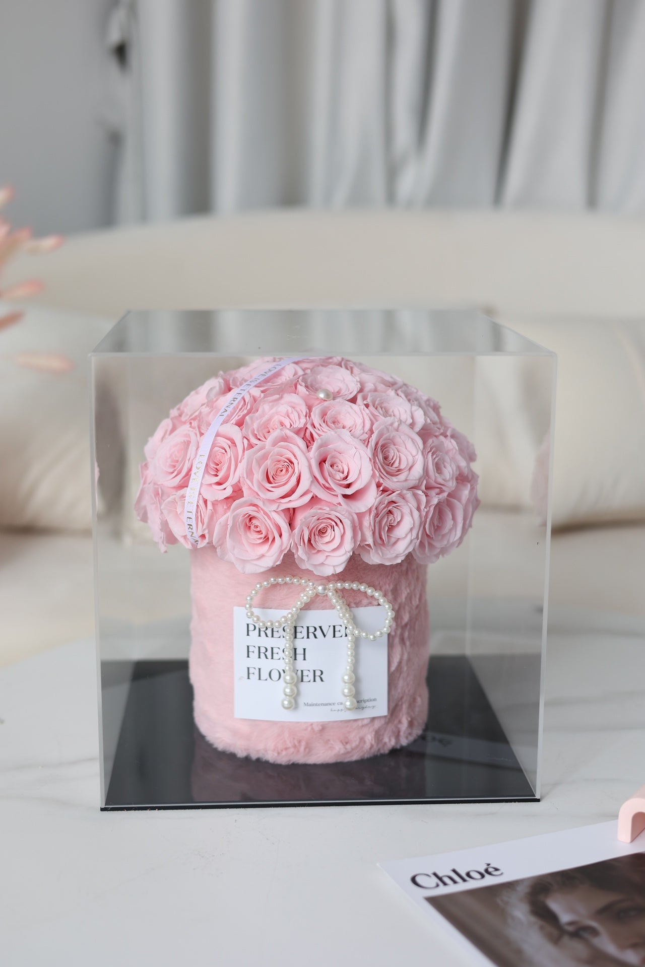 Long-Lasting Rose Hug Bucket (Preserved) - Timeless Token of Love, Thoughtful Gift for Her on Any Special Occasion