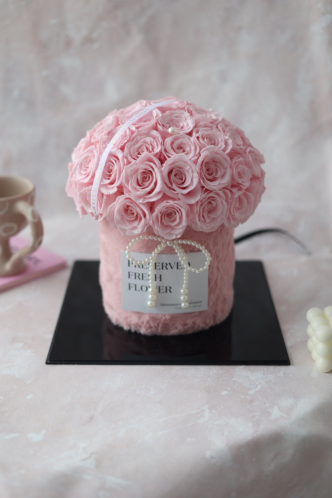Long-Lasting Rose Hug Bucket (Preserved) - Timeless Token of Love, Thoughtful Gift for Her on Any Special Occasion