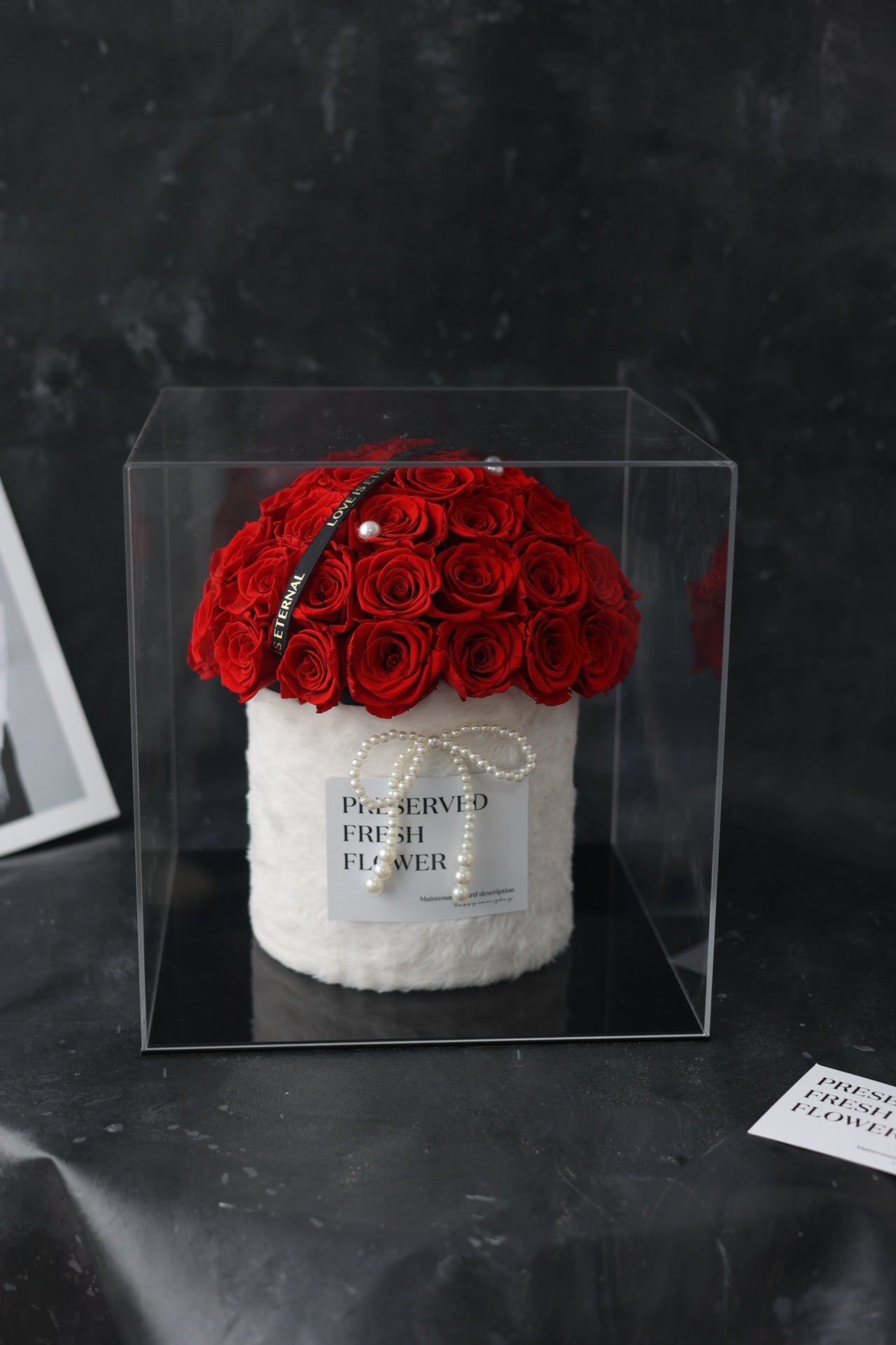 Luxury Preserved Rose Hug Bucket - Everlasting Love Flowers, Eternal Gift, Perfect for Valentine's Day & Birthday Surprises
