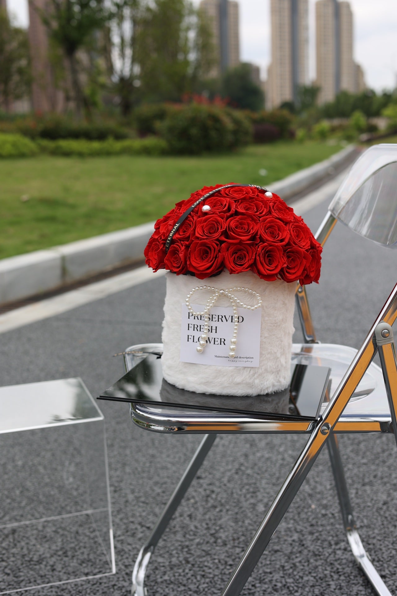 Luxury Preserved Rose Hug Bucket - Everlasting Love Flowers, Eternal Gift, Perfect for Valentine's Day & Birthday Surprises