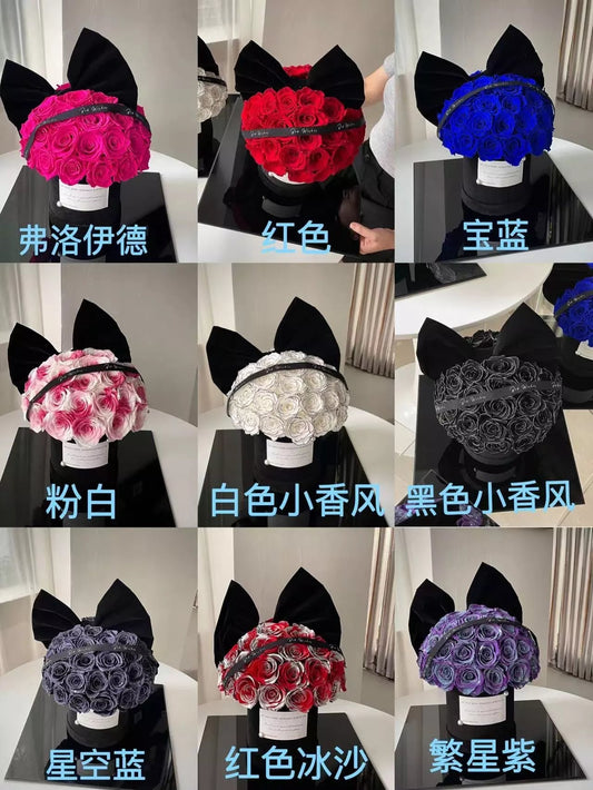 Long-Lasting Rose Hug Bucket with Preserved Flowers - Forever Affection Gift, Perfect for Valentine's Day & Anniversary