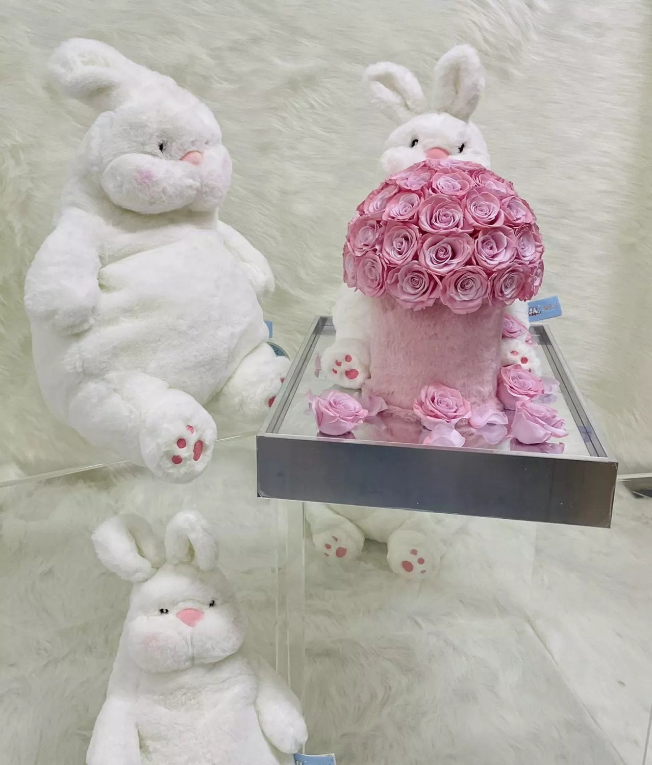  Preserved Rose Hug Bucket - Everlasting Blooms, Timeless Affection, Ideal Gift for Mom, Wife & Girlfriend