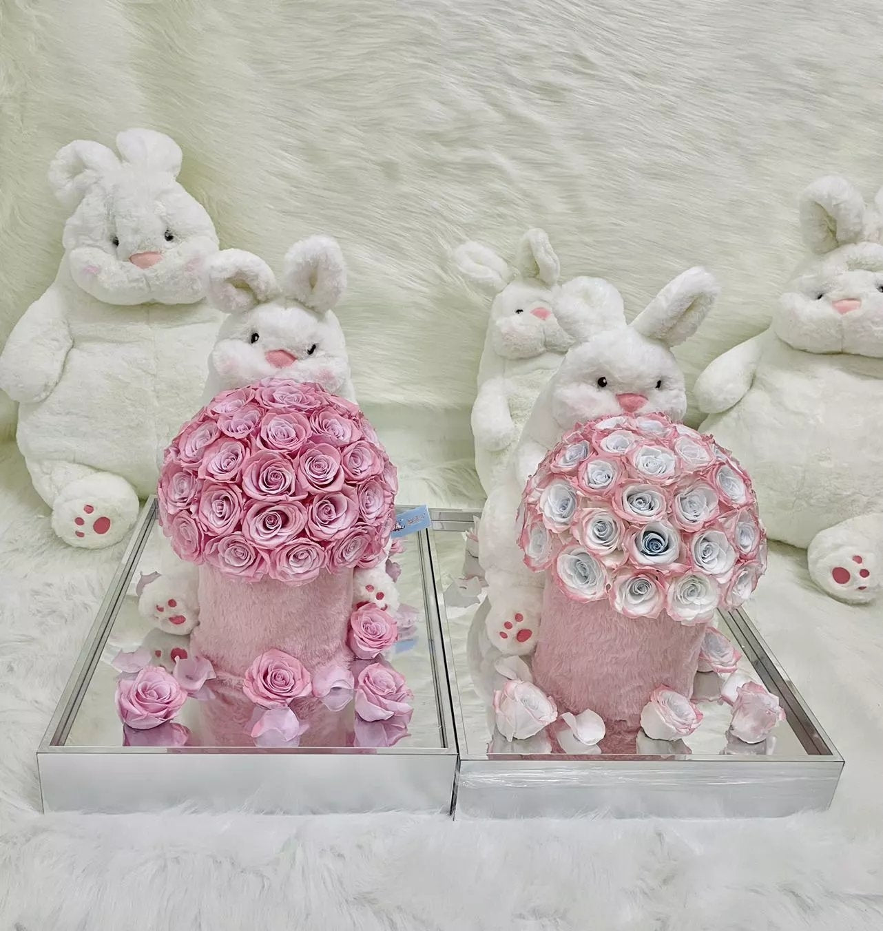  Preserved Rose Hug Bucket - Everlasting Blooms, Timeless Affection, Ideal Gift for Mom, Wife & Girlfriend