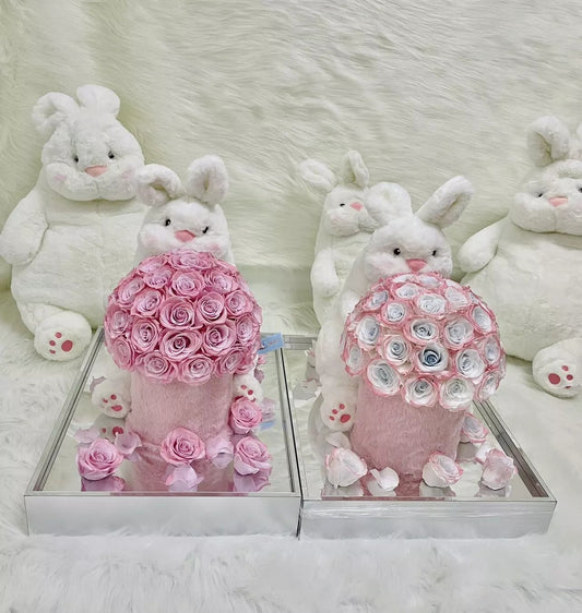  Preserved Rose Hug Bucket - Everlasting Blooms, Timeless Affection, Ideal Gift for Mom, Wife & Girlfriend