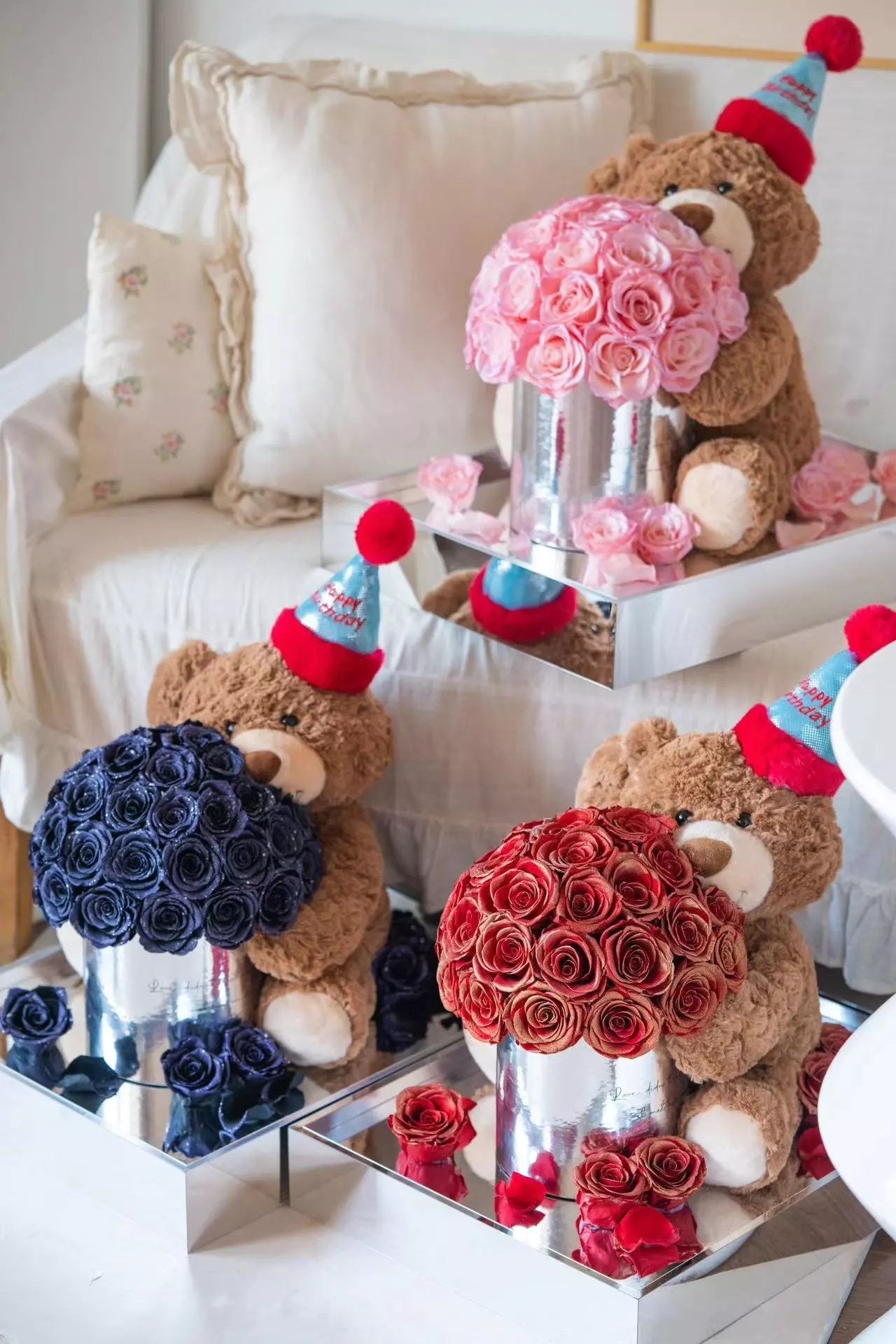  Preserved Flower Rose Hug Bucket - Long-Lasting Love Symbol, Eternal Gift, Great for Anniversary & Christmas