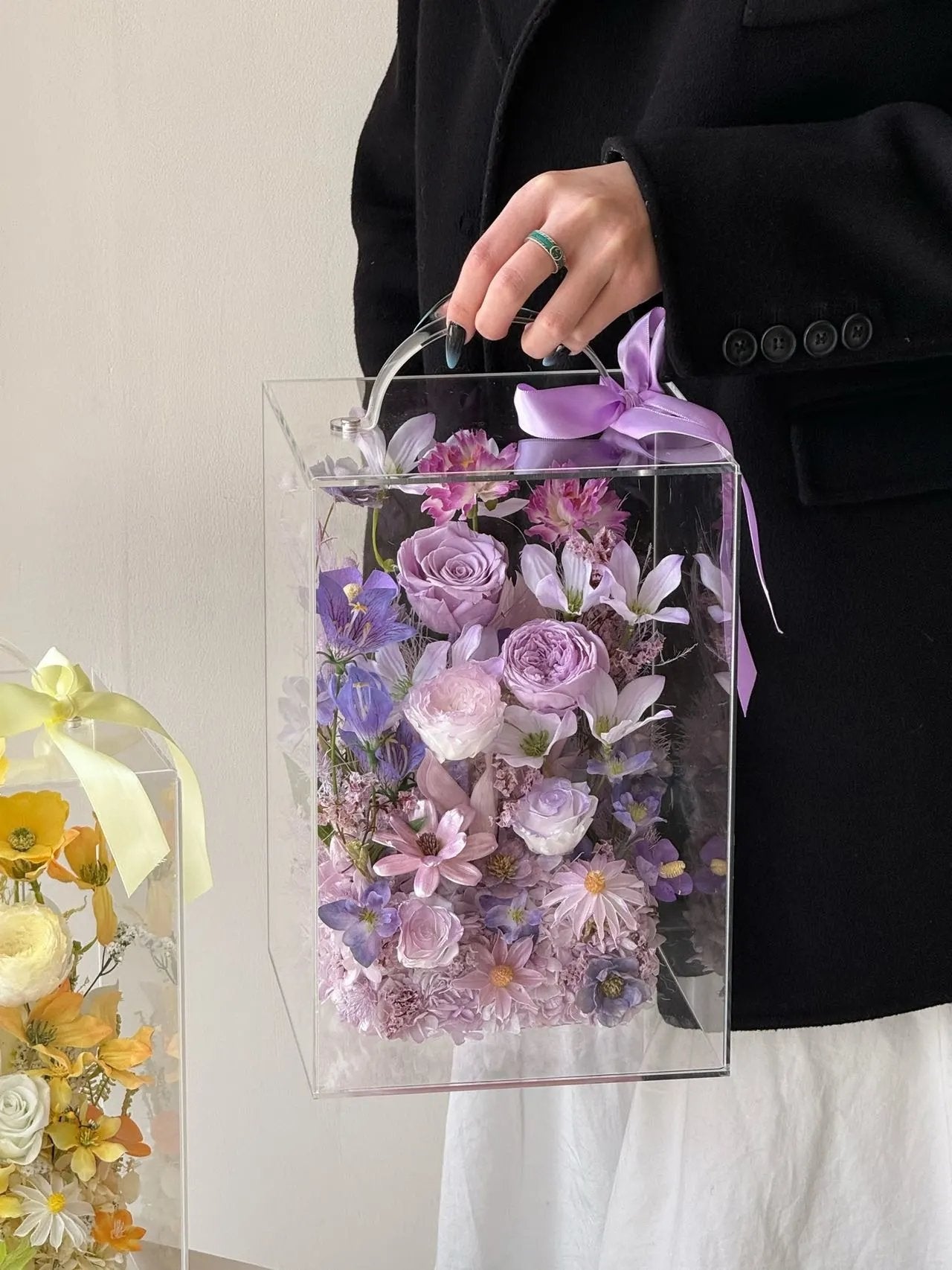 Preserved Flower Alice Garden Premium Rose Flower Handheld Flower Box Finished Mother's Day Gift Creative Gift