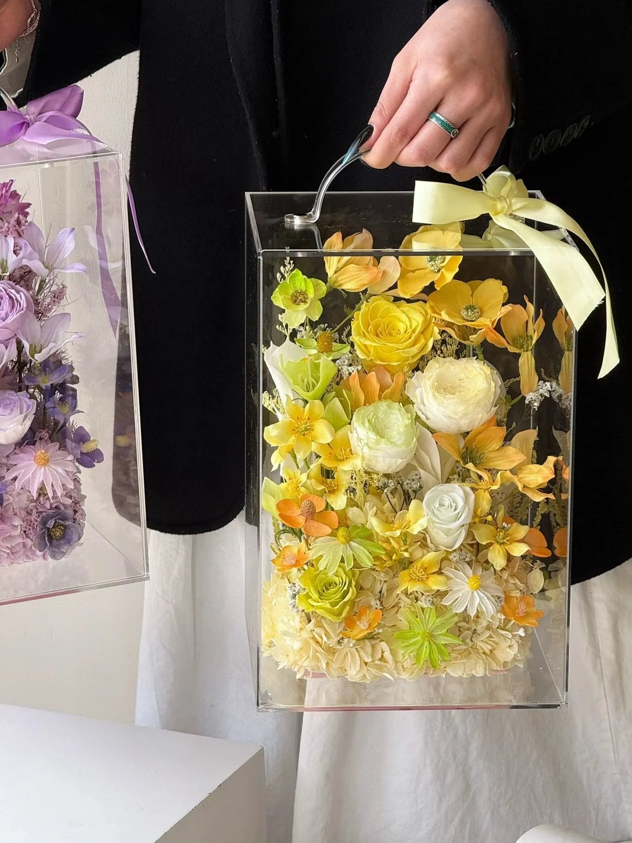 Preserved Flower Alice Garden Premium Rose Flower Handheld Flower Box Finished Mother's Day Gift Creative Gift