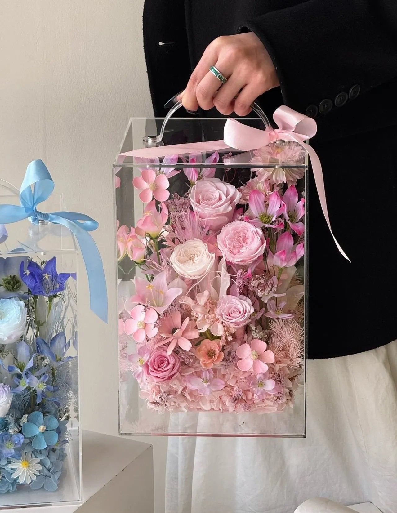 Preserved Flower Alice Garden Premium Rose Flower Handheld Flower Box Finished Mother's Day Gift Creative Gift