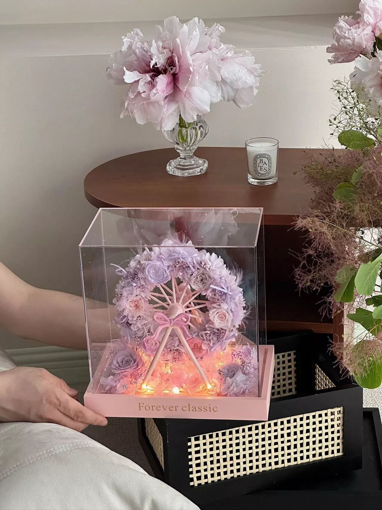 Valentine's Day gift, preserved flower, birthday gift, premium gift box, Ferris wheel, fresh flowers, roses