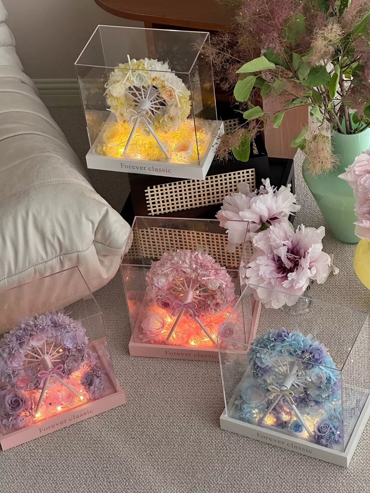 Valentine's Day gift, preserved flower, birthday gift, premium gift box, Ferris wheel, fresh flowers, roses