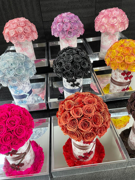 Preserved Rose Hug Bucket - Everlasting Blooms, Eternal Love Gift for Her, Timeless Beauty for Wife/Girlfriend