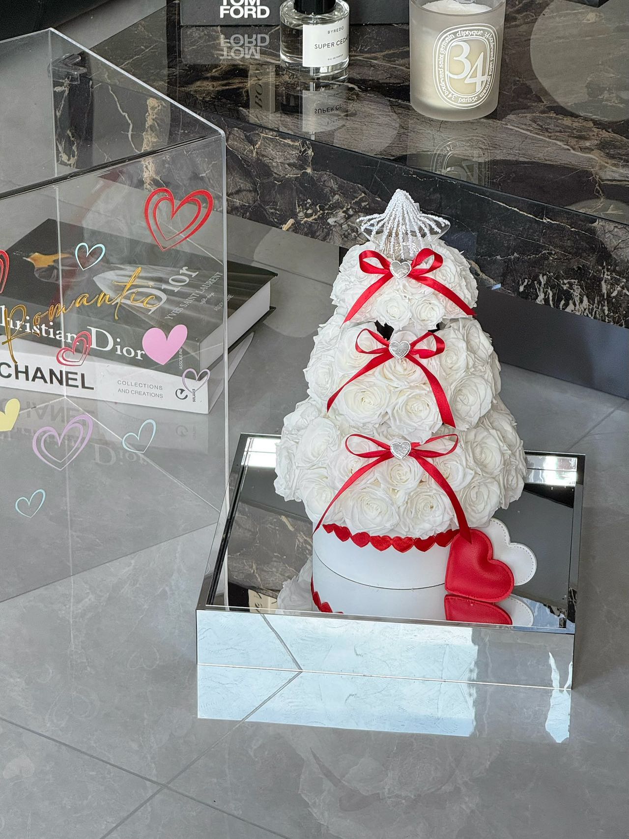 Eternal Love Rose Tower - Luxury Valentine's Day Gift for Wife & Girlfriend