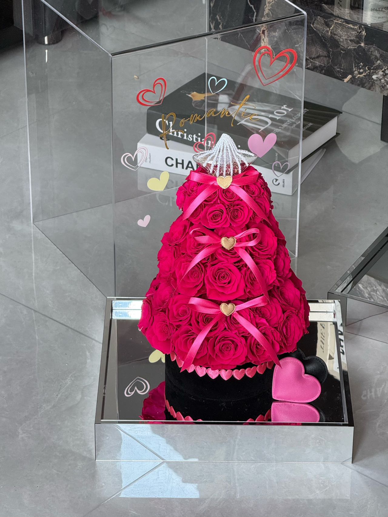 Eternal Love Rose Tower - Luxury Valentine's Day Gift for Wife & Girlfriend