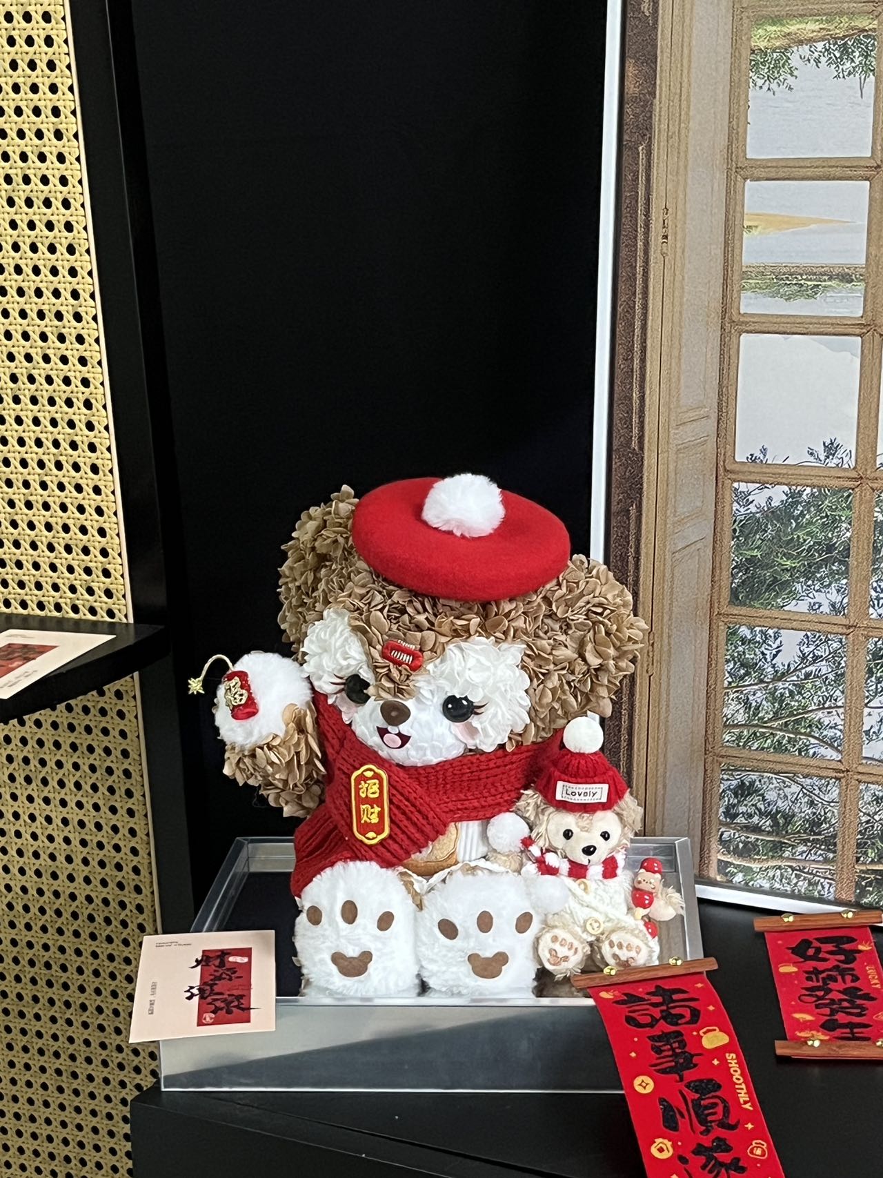 Duffy Bear Doll Preserved Flower Gift High-end Light Luxury Acrylic Gift Box Real Flower Doll Gift for Family and Children