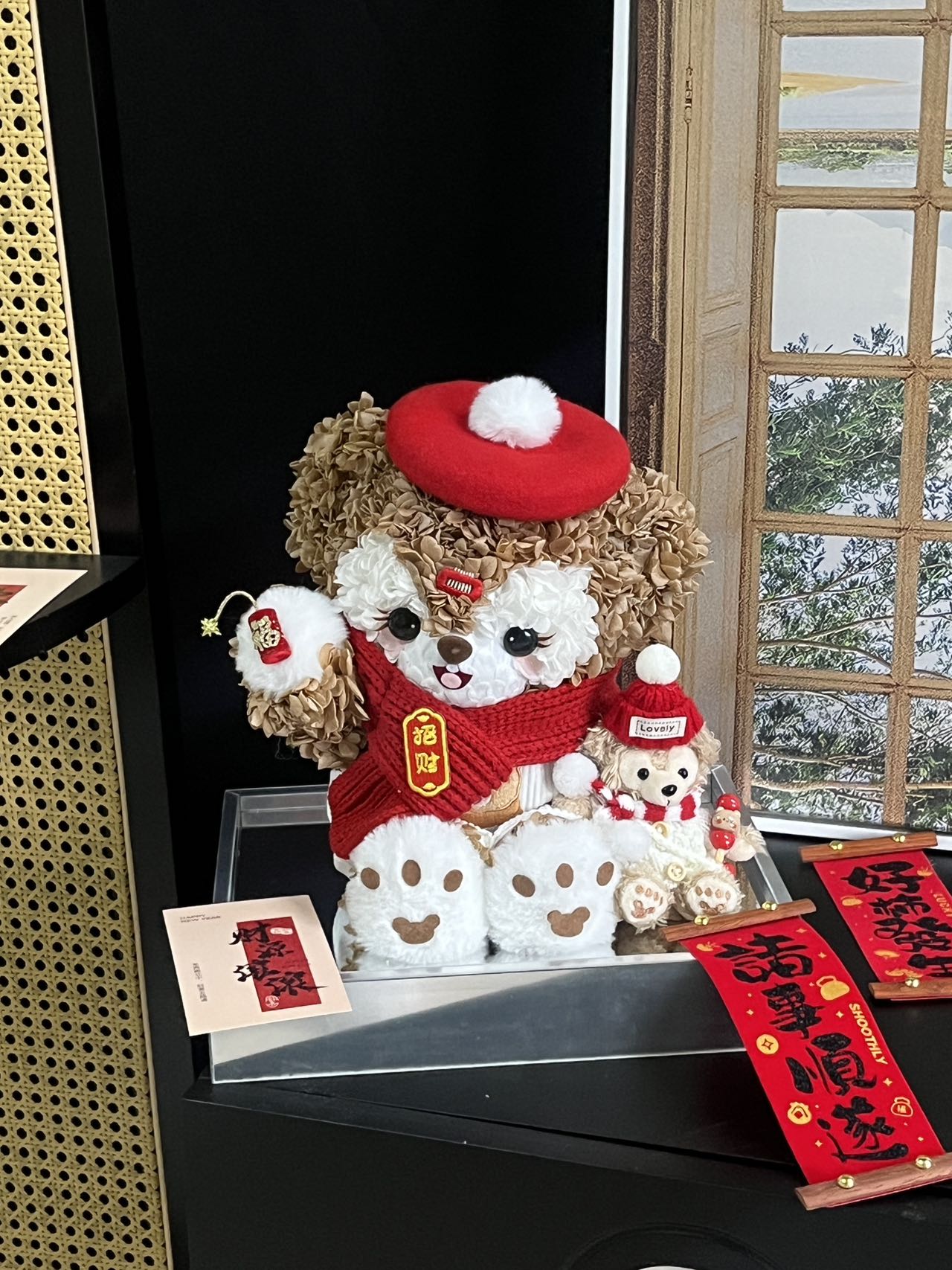 Duffy Bear Doll Preserved Flower Gift High-end Light Luxury Acrylic Gift Box Real Flower Doll Gift for Family and Children