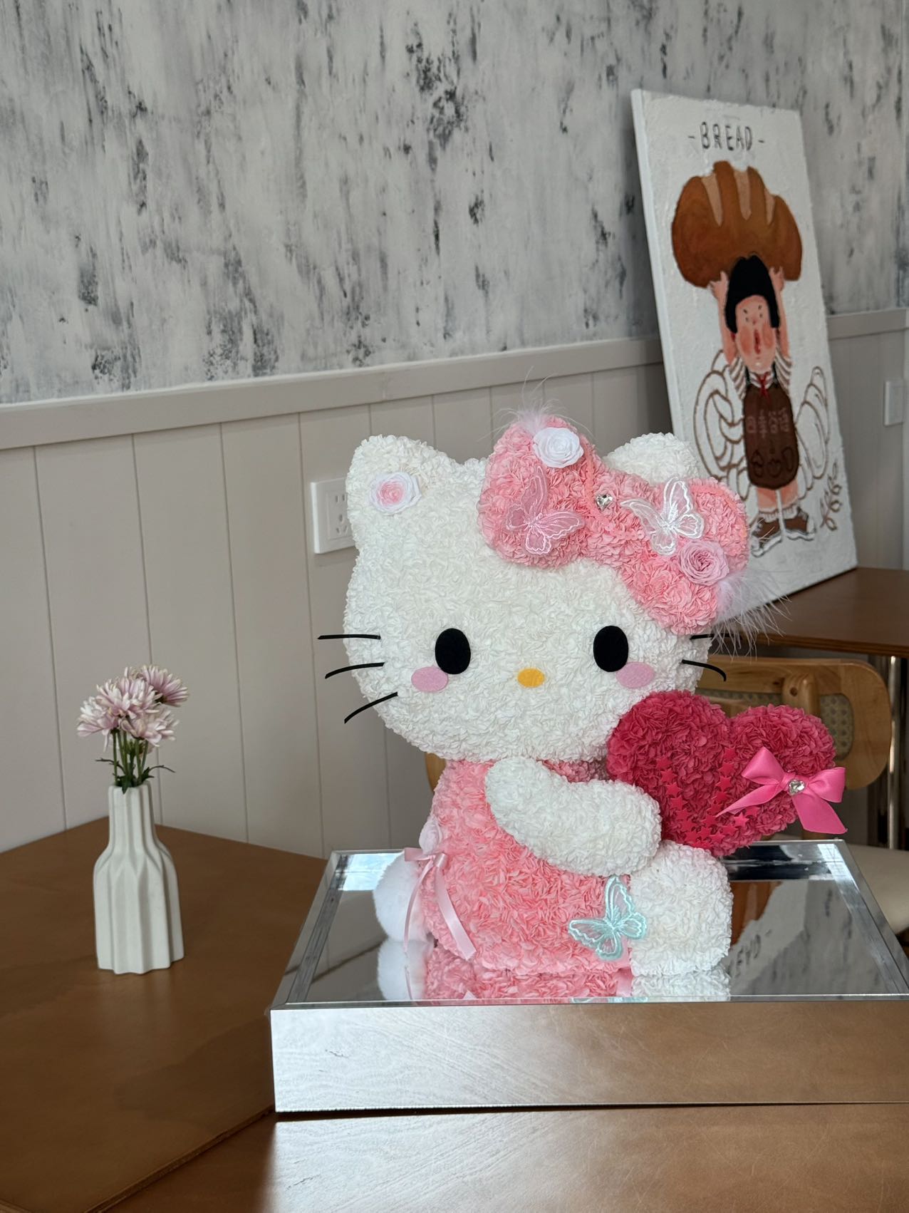 Hello Kitty Preserved Floral Plush Doll - Long-Lasting Cute Craft, Ideal for Daily & Special Occasion Gifts