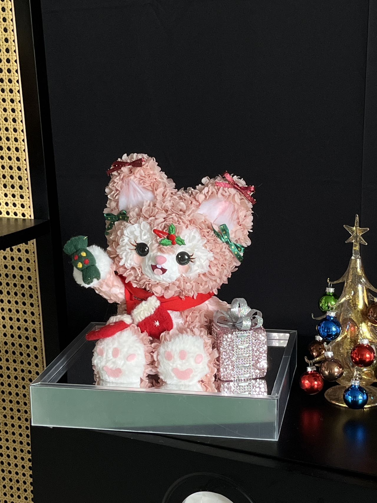 Christmas doll new doll cute Bell dog ornaments acrylic gift box for girlfriend and children gift