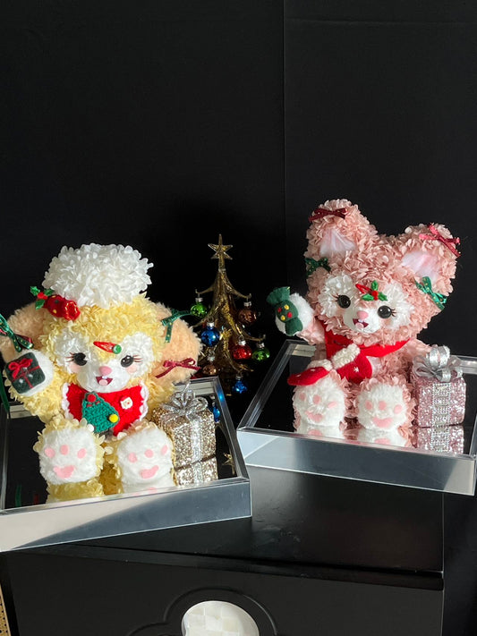 Christmas doll new doll cute Bell dog ornaments acrylic gift box for girlfriend and children gift