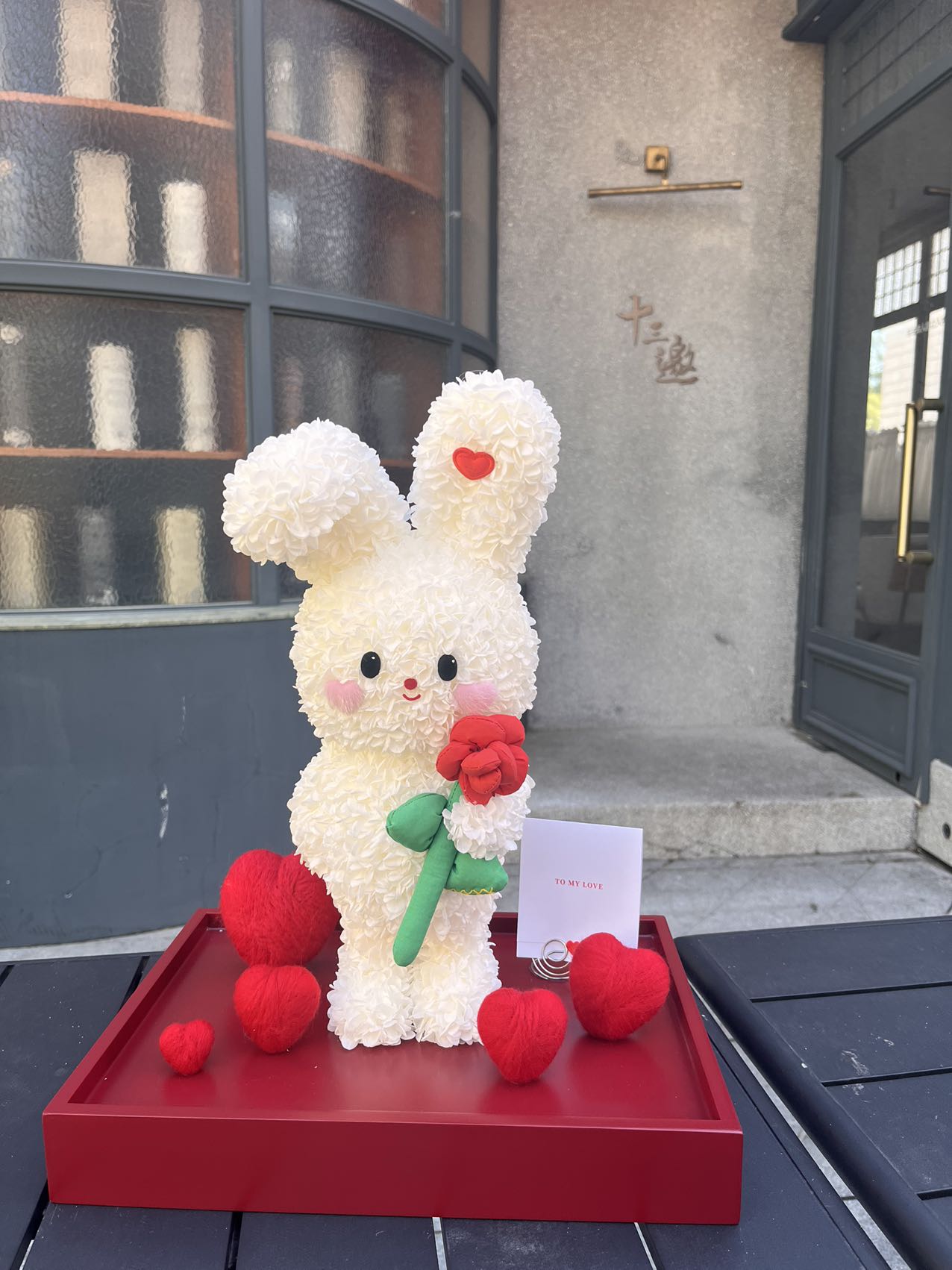 Eternal haul cute rabbit doll flower doll real flower luxury birthday gift proposal anniversary gift for children gift