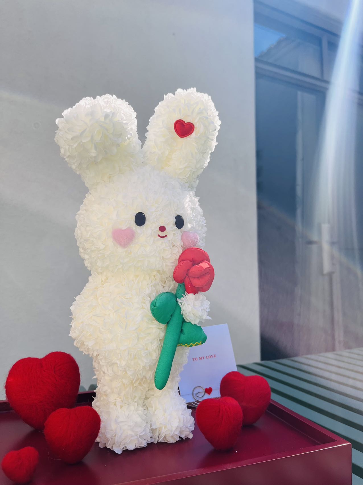 Christmas dog doll immortal flower gift real flower luxury birthday gift proposal anniversary gift for children gift