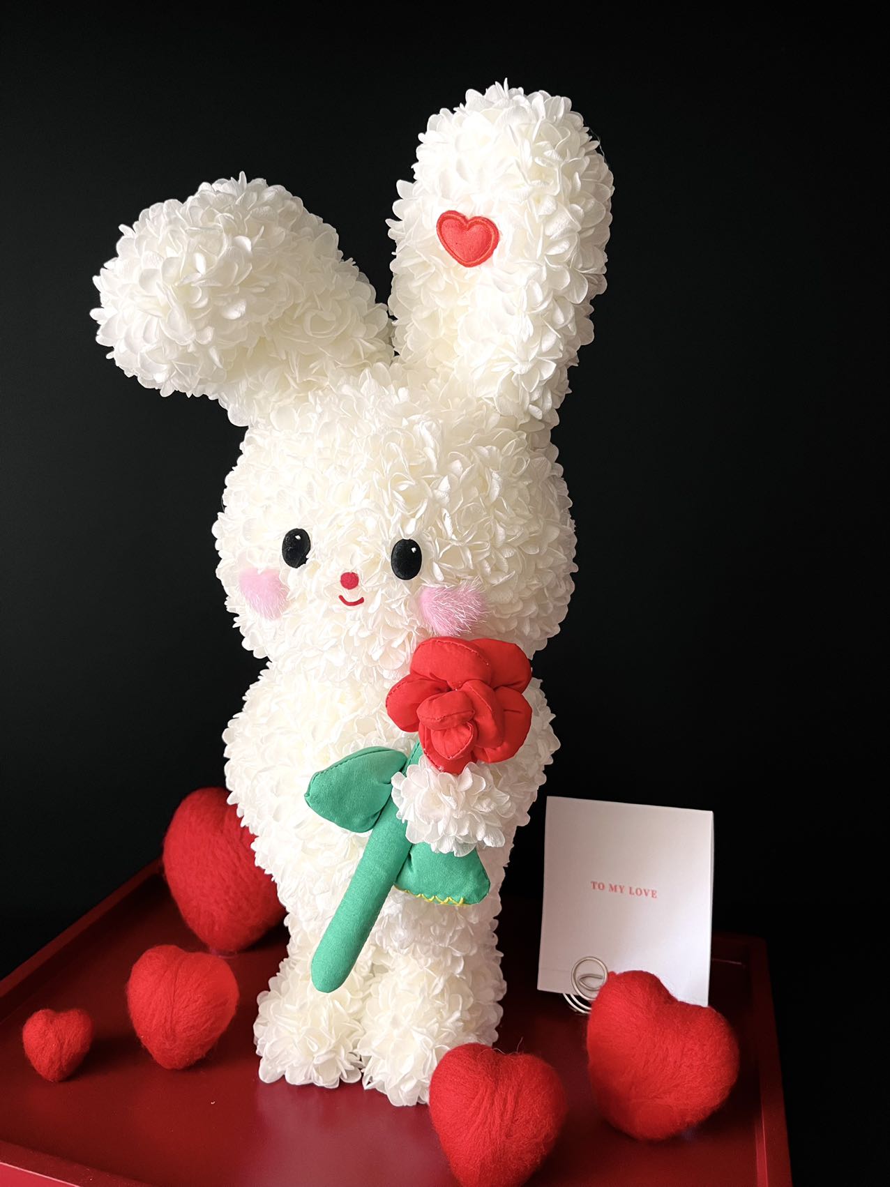 Eternal haul cute rabbit doll flower doll real flower luxury birthday gift proposal anniversary gift for children gift