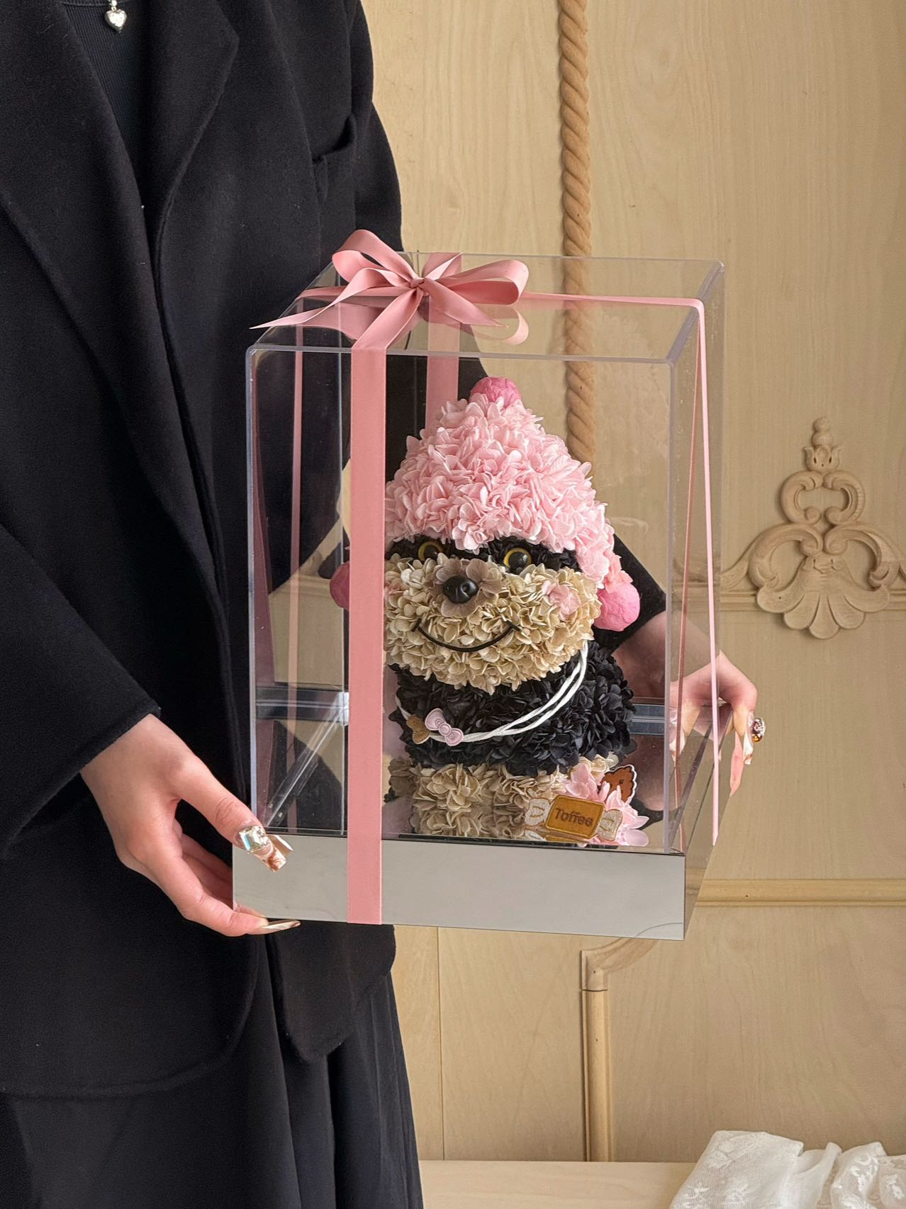 Bee Dog Doll Preserved Rose Gift Box Real Flower Preserved Flower Luxury Birthday Gift Proposal Anniversary Gift Give Children Gift