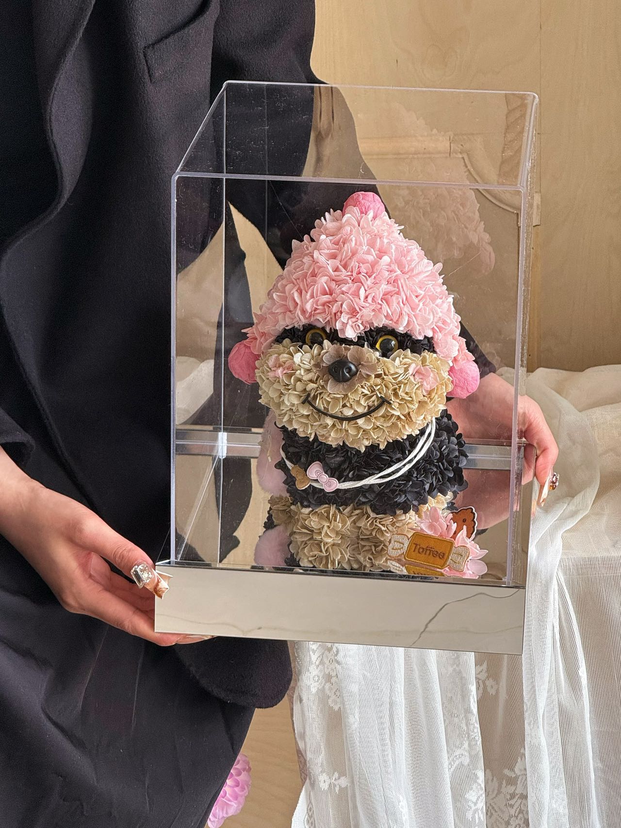 Bee Dog Doll Preserved Rose Gift Box Real Flower Preserved Flower Luxury Birthday Gift Proposal Anniversary Gift Give Children Gift