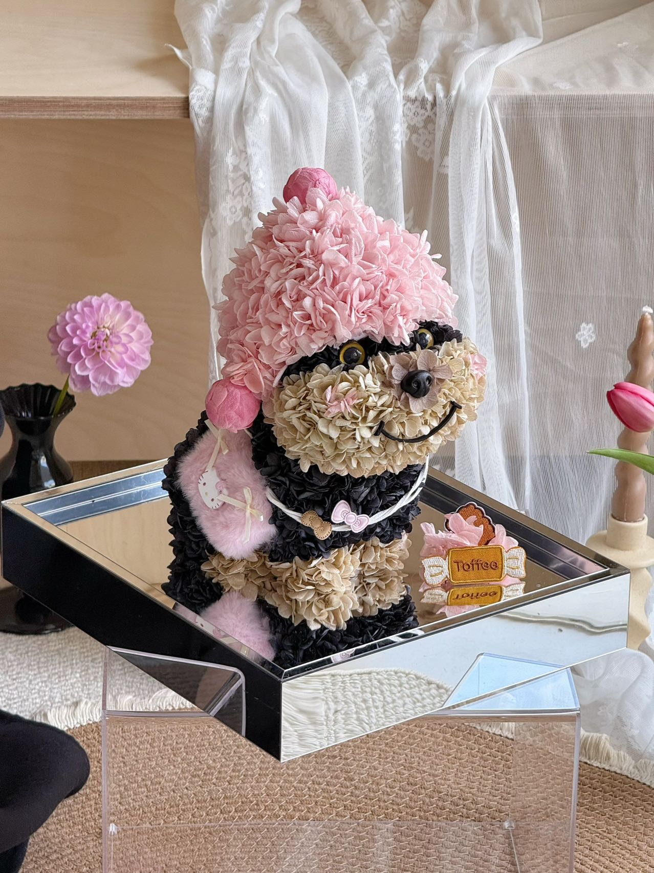 Bee Dog Doll Preserved Rose Gift Box Real Flower Preserved Flower Luxury Birthday Gift Proposal Anniversary Gift Give Children Gift