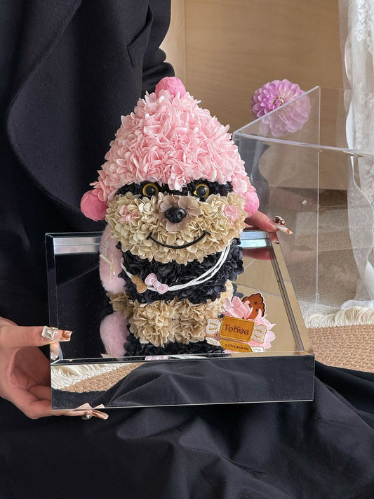 Bee Dog Doll Preserved Rose Gift Box Real Flower Preserved Flower Luxury Birthday Gift Proposal Anniversary Gift Give Children Gift